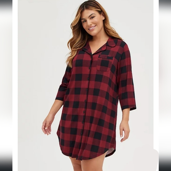 Torrid Button Up Sleep Shirt - Picture 1 of 6